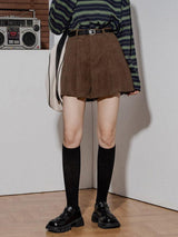 Litlookz Studio Dark Academia Corduroy Shorts, view 4