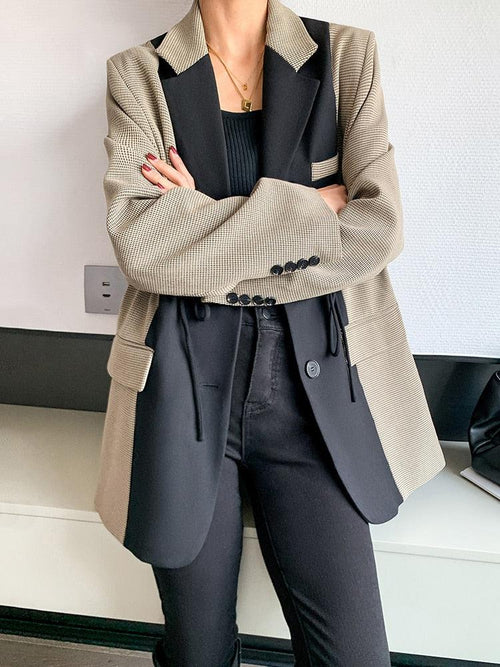 Litlookz Studio Dark Academia Double Color Blazer