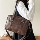 Litlookz Studio Dark Academia Faux Leather Messenger Bag, view 2