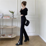 Litlookz Studio Dark Academia Hem Split Pants, view 3
