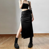 Litlookz Studio Dark Academia High Split Midi Pencil Skirt, view 2