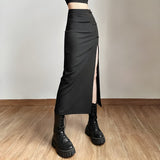 Litlookz Studio Dark Academia High Split Midi Pencil Skirt, view 3
