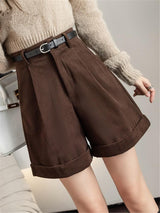 Litlookz Studio Dark Academia High Waist Shorts, view 3