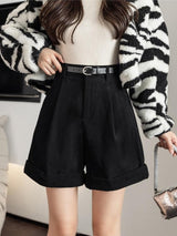 Litlookz Studio Dark Academia High Waist Shorts, view 5