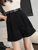 Litlookz Studio Dark Academia High Waist Shorts, view 6