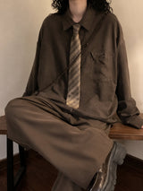 Litlookz Studio Dark Academia Oversized Shirt, view 2