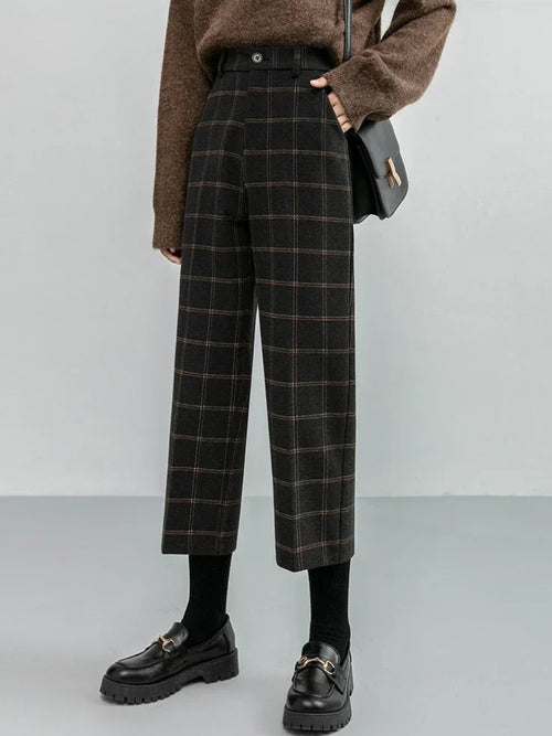 Litlookz Studio Dark Academia Plaid Pants
