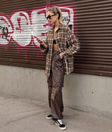 Litlookz Studio Dark Academia Plaid Shirt, view 3