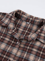 Litlookz Studio Dark Academia Plaid Shirt, view 4