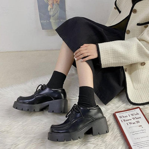 Litlookz Studio Dark Academia Platform Shoes