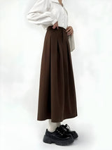 Litlookz Studio Dark Academia Pleated Midi Skirt, view 3
