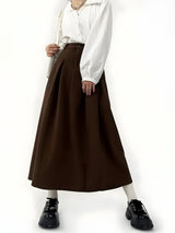Litlookz Studio Dark Academia Pleated Midi Skirt, view 4