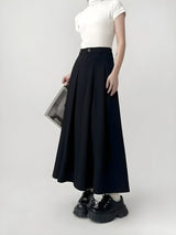 Litlookz Studio Dark Academia Pleated Midi Skirt, view 5