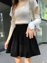Litlookz Studio Dark Academia Velvet Mini Skirt, view 6