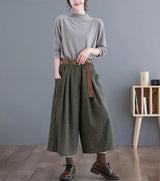 Litlookz Studio Dark Academia Wide Leg Corduroy Pants, view 2
