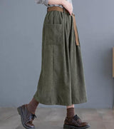 Litlookz Studio Dark Academia Wide Leg Corduroy Pants, view 3
