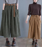 Litlookz Studio Dark Academia Wide Leg Corduroy Pants, view 4