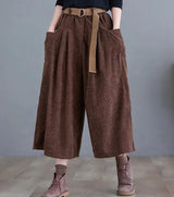 Litlookz Studio Dark Academia Wide Leg Corduroy Pants, view 6