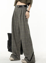 Litlookz Studio Dark Academia Wide Leg Plaid Pants, view 3
