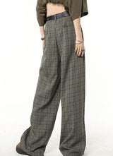 Litlookz Studio Dark Academia Wide Leg Plaid Pants, view 4