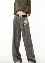 Litlookz Studio Dark Academia Wide Leg Plaid Pants, view 6