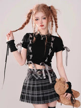 Litlookz Studio Dark Coquette Crop Top, view 2