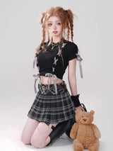Litlookz Studio Dark Coquette Crop Top, view 3