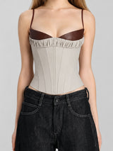 Litlookz Studio Deep Plunge Corset Top, view 5