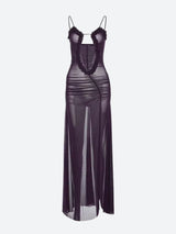 Litlookz Studio Deep Plunge Slit Maxi Dress, view 6