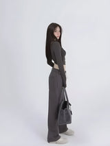 Litlookz Studio Deep Scoop Neck Two Piece Set Top, view 3