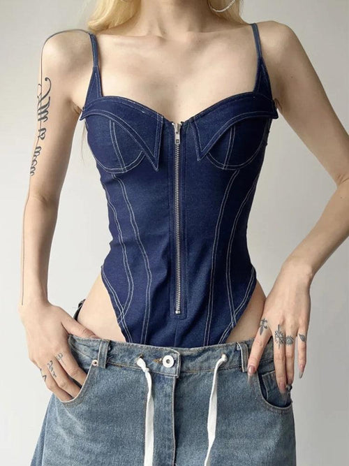 Litlookz Studio Denim Bodysuit