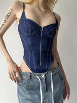 Litlookz Studio Denim Bodysuit, view 2