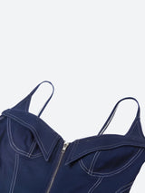 Litlookz Studio Denim Bodysuit, view 4