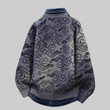 Litlookz Studio Denim-Collar Knit Cardigan, view 4