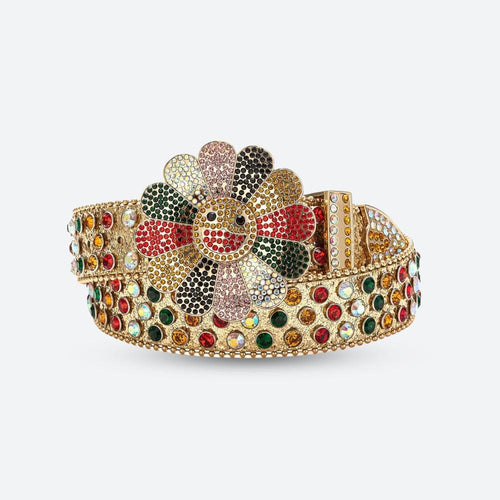 Litlookz Studio Disco Cowgirl Flower Buckle Belt