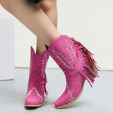 Litlookz Studio Disco Cowgirl Fringe Ankle Boots, view 2