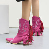 Litlookz Studio Disco Cowgirl Fringe Ankle Boots, view 3