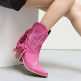 Litlookz Studio Disco Cowgirl Fringe Ankle Boots, view 4