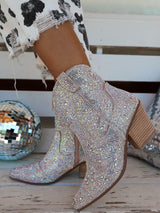 Litlookz Studio Disco Cowgirl Rhinestone Western Boots, view 5