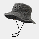 Litlookz Studio Disco Cowgirl Star Printed Denim Hat, view 4
