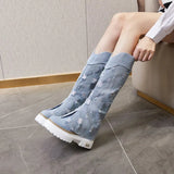 Litlookz Studio Distressed Denim Boots, view 2