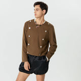 Litlookz Studio Double Breasted O-Neck Jacket, view 3