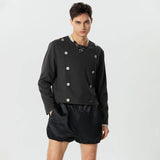 Litlookz Studio Double Breasted O-Neck Jacket, view 5