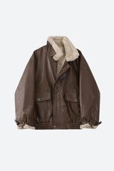 Litlookz Studio Double-Faced Faux Leather & Fur Jacket, view 4