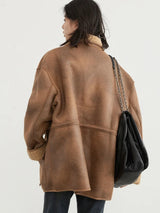 Litlookz Studio Double Faced Faux Leather Jacket, view 3