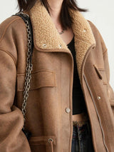 Litlookz Studio Double Faced Faux Leather Jacket, view 5