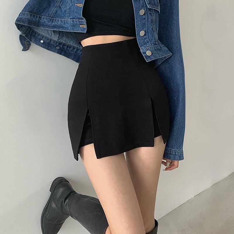 Litlookz Studio Double Side Slit Mini Skort