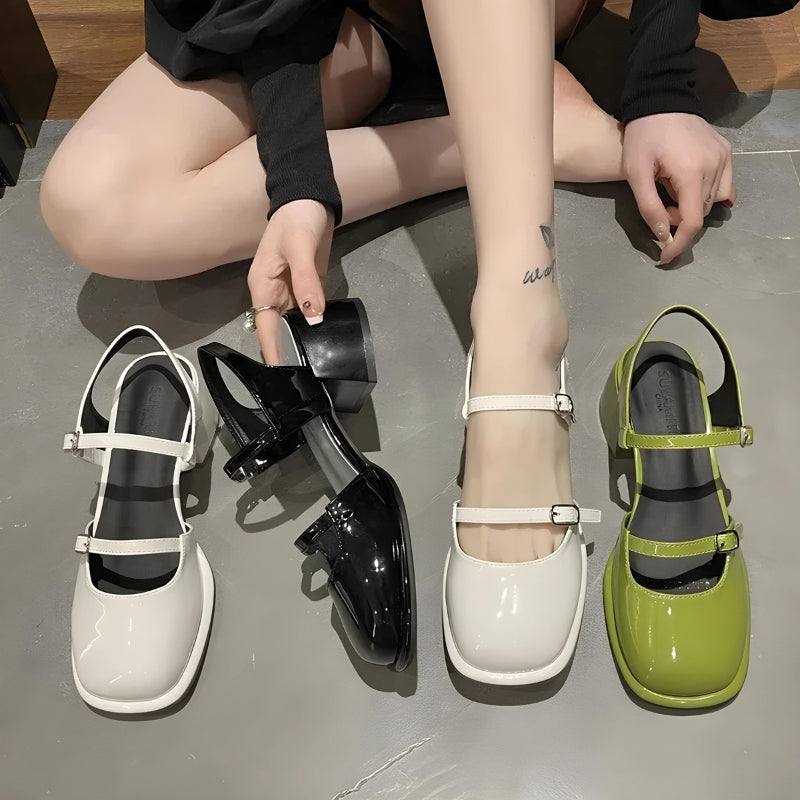 Litlookz Studio Double Strap Mary Jane High Heels