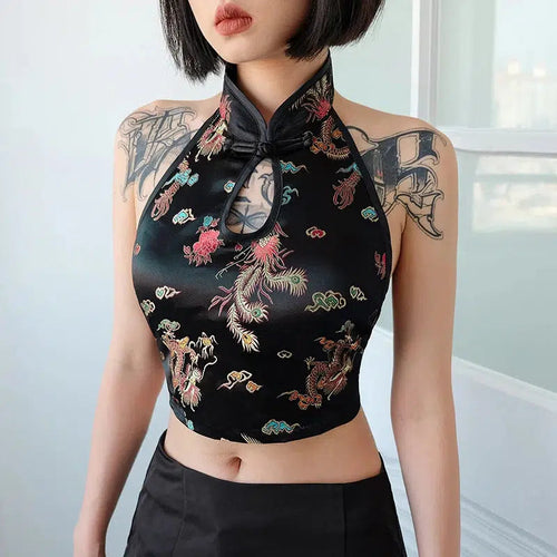 Litlookz Studio Dragon Backless Crop Top