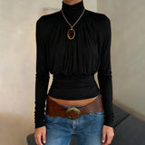 Litlookz Studio Draped Turtleneck Top, view 2